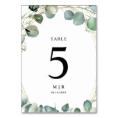 Numéro De Table Eucalyptus Elégant Mariage de verdure (Par défaut)