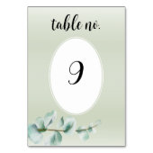 Numéro De Table Eucalyptus feuille Mariage de verdure (Par défaut)