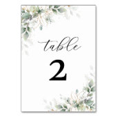 Numéro De Table Eucalyptus Floral Mariage Numéros de tableau (Par défaut)