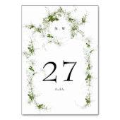 Numéro De Table Eucalyptus Framed Wreath Elegant Mariage Monogramm (Dos)