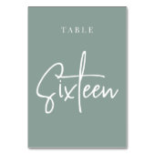 Numéro De Table Eucalyptus Green Hand Table en écriture manuscrite (Par défaut)