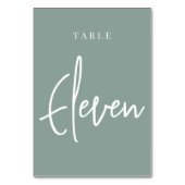 Numéro De Table Eucalyptus Green Main Scripted Table ONZE (Par défaut)