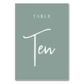 Numéro De Table Eucalyptus Green Main Scripted Table TEN (Par défaut)
