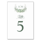 Numéro De Table Eucalyptus Mariage de monographie de couronne de v (Par défaut)