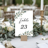 Numéro De Table Eucalyptus Mariage de verdure Numéros de tableau