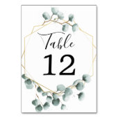 Numéro De Table Eucalyptus Mariage de verdure Numéros de tableau (Dos)