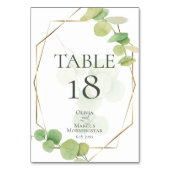 NUMÉRO DE TABLE | Eucalyptus Moderne de Printemps (Dos)