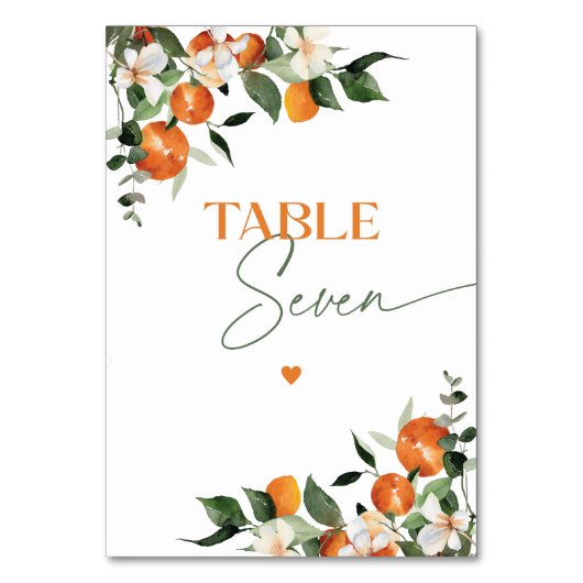 Numéro De Table Eucalyptus oranges agrumes numéro de la table thém (Par défaut)