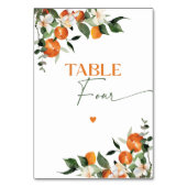 Numéro De Table Eucalyptus oranges agrumes table thème numéro Quat (Dos)