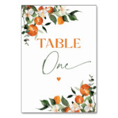 Numéro De Table Eucalyptus oranges agrumes table thème numéro un (Dos)