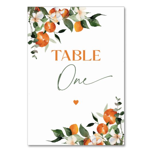 Numéro De Table Eucalyptus oranges agrumes table thème numéro un (Par défaut)