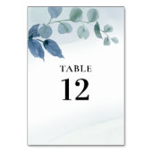Numéro De Table Eucalyptus poussiéreux Aquarelle (Dos)