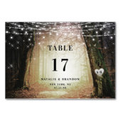 Numéro De Table Evermore | Forêt de fée enchantée | Mariage bleu (Dos)