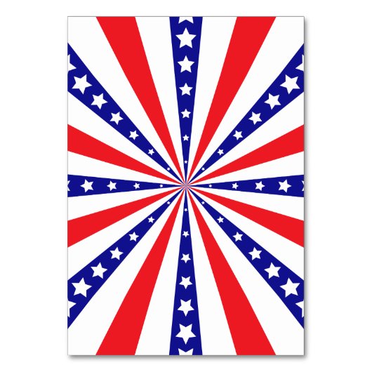 Numéro De Table Explosion de soleil patriotique (Par défaut)