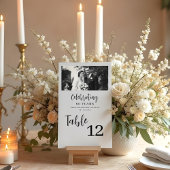 Numéro De Table Exquisite Black White Elegant Wedding Anniversarie