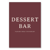 Numéro De Table Exquisite Maroon Text Design (Par défaut)