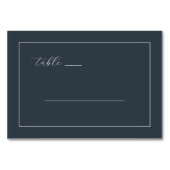 Numéro De Table Exquisite Navy Calligraphy Table (Devant)