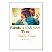 Numéro De Table Fabulux 30 ans anniversaire ajouter nom photo date (Dos)