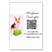 Numéro De Table Facteur pour animaux ajouter nom de l'animal de co (Dos)