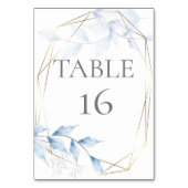 Numéro De Table Faded Lilac et Dusty Blue Foliing (Dos)