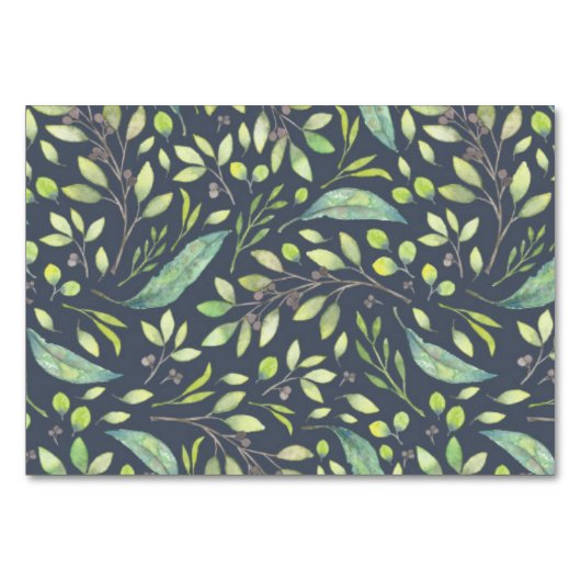 Numéro De Table Faire-part de mariage feuille vert rsvp (Dos)