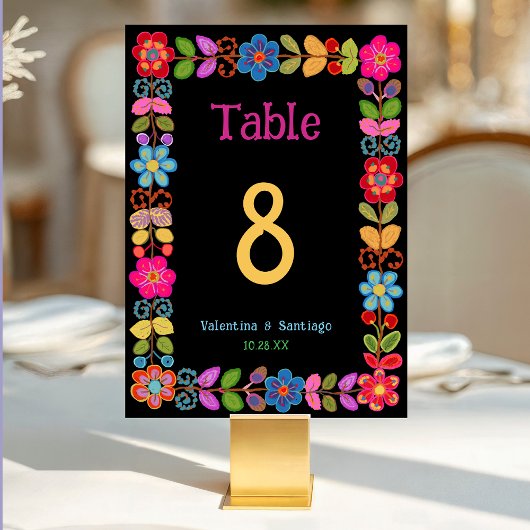 Numéro De Table Faire-part de mariage mexicaine moderne