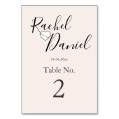 Numéro De Table Faire-part de mariage moderne (Dos)