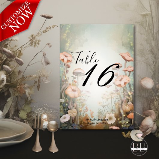 Numéro De Table Fairy Tale Woodland Fairycore Romance