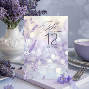 Numéro De Table Fairytale Garden Quinceanera Lavande/Lilac ID1030