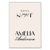 Numéro De Table Fancy Black Cream Classy Wedding Place Cards (Par défaut)