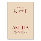 Numéro De Table Fancy Deep Red Cream Old Money Wedding Place Cards (Par défaut)