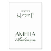 Numéro De Table Fancy Emerald Green Old Money Wedding Place Cards (Par défaut)