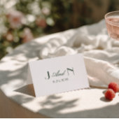 Numéro De Table Fancy Emerald Green Old Money Wedding Place Cards