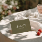 Numéro De Table Fancy Olive Green Old Money Wedding Place Cards