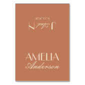 Numéro De Table Fancy Terracotta Old Money Wedding Place Cards (Par défaut)