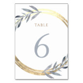 Numéro De Table fausse feuille et bleu poussiéreux Tableau Numéro (Par défaut)
