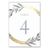 Numéro De Table fausse feuille et bleu poussiéreux Tableau Numéro  (Par défaut)