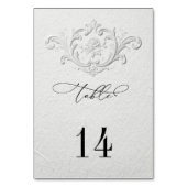 Numéro De Table Faux Embossed Floral Wedding Table Numbers (Dos)