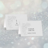 Numéro De Table Faux Embossed White Roses Wedding Table Place Card