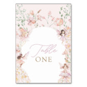 Numéro De Table Fée magique rose floral filles Anniversaire (Par défaut)