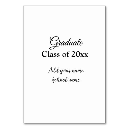 Numéro De Table Félicitations de graduation simples clas d'ajout m (Par défaut)