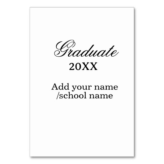Numéro De Table Félicitations de remise de diplôme simples et mini (Par défaut)