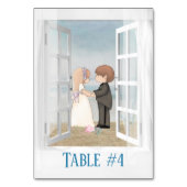 Numéro De Table Fenêtre Mariée et chambre dans la plage (Dos)