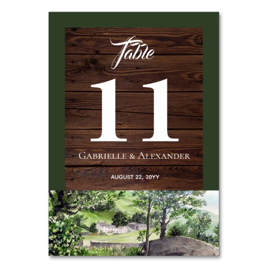 Numéro De Table Ferme près de Thirlmere Mariage Numéro de tableau (Par défaut)