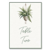 Numéro De Table Fern : Boho Chic Botanical Green Plante Minimal (Par défaut)