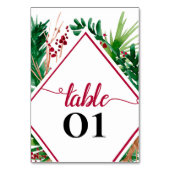 Numéro De Table Ferns et Berries Mariage d'hiver Numéro de tableau (Par défaut)