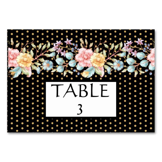 Numéro De Table Festif Night Blooms (Dos)