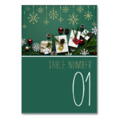 Numéro De Table Festif Snowflakes, Noël (Par défaut)