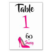 Numéro De Table Fête d'anniversaire 60 ans 60 et Sassy (Dos)