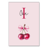 Numéro De Table Fête d'anniversaire Cherry Pink (Dos)